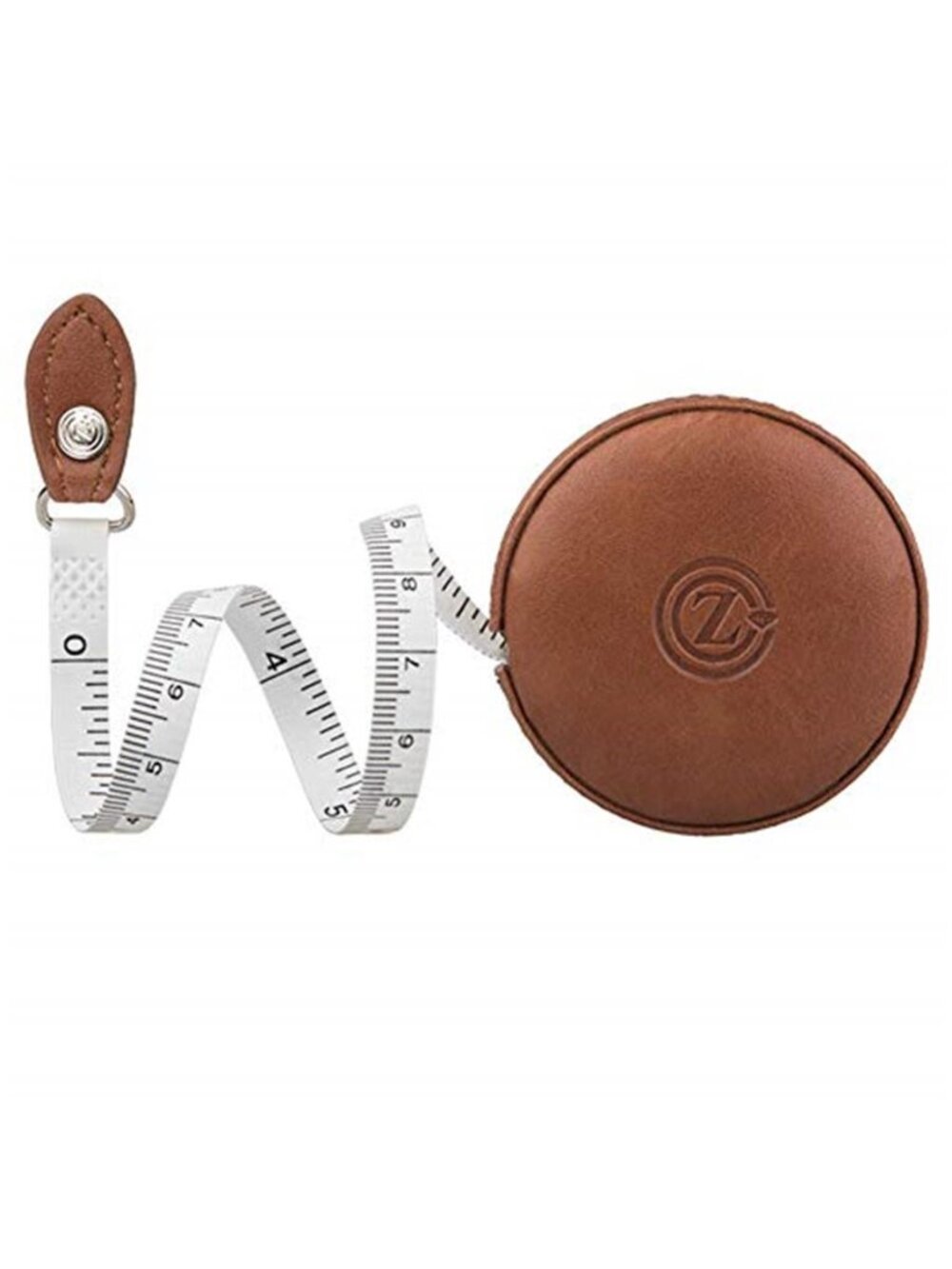 Retractable Measuring Tape 60 in Leather Sewing Tailor Body Measure Ruler Brown